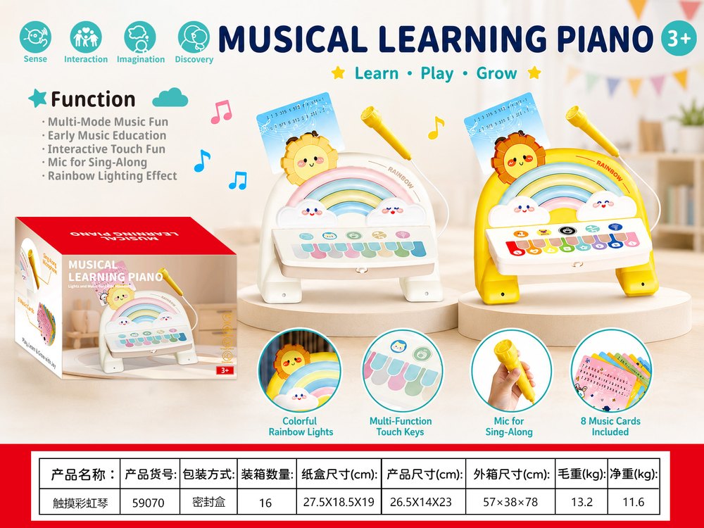 Piano de aprendizaje musical CPS342889