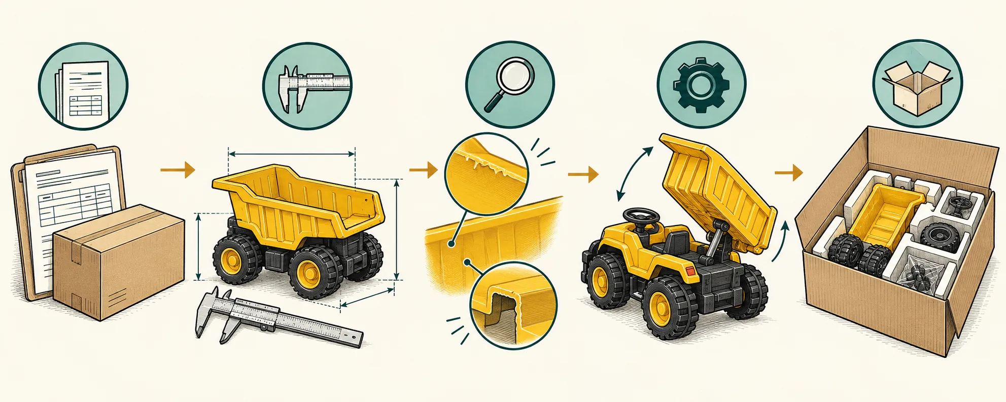 Explanatory diagram for Huffy 12-Volt Children’s Ride-On Tonka Dump Trucks (2025): Preguntas de muestra